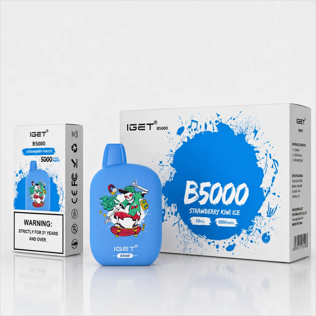 IGET B5000 Strawberry Kiwi Ice · Pack of 10